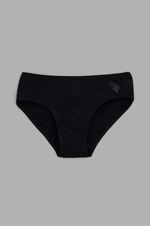 U.S. Polo Assn. Kız Çocuk 3lü Slip Külot Siyah US1677
