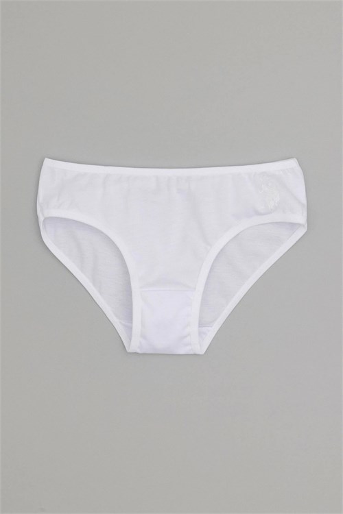 U.S. Polo Assn. Kız Çocuk 3lü Slip Külot Set Beyaz US1675