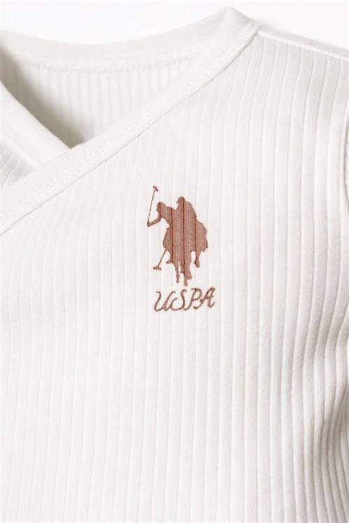U.S. Polo Assn. Kız Bebek 10lu Hastane Çıkış Seti Beyaz USB2950
