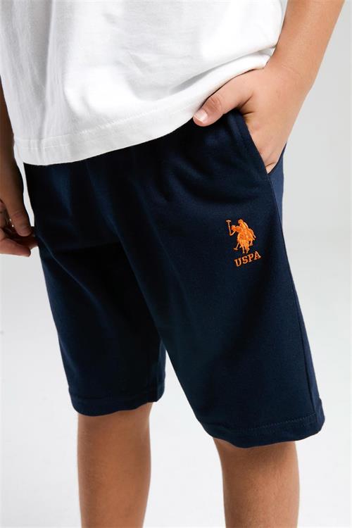 U.S. Polo Assn. Erkek Çocuk Bermuda Tişört Şort Takım Beyaz US2051-4