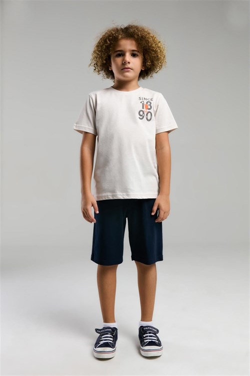 U.S. Polo Assn. Erkek Çocuk Bermuda Tişört Şort Takım Taş US2054-4