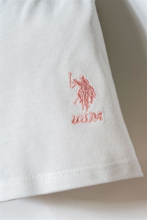 U.S. Polo Assn. Kız Bebek Tişört Şort Takım Nil USB3028