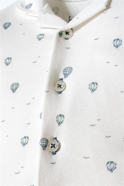 U.S. Polo Assn. Erkek Bebek Gömlek Pijama Takımı Beyaz USB2852