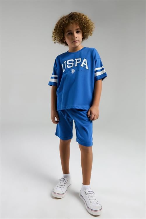 U.S. Polo Assn. Erkek Çocuk Bermuda Tişört Şort Takım Cobalt US2022-4