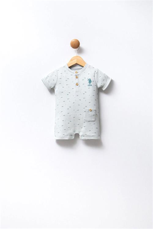 U.S. Polo Assn. Erkek Bebek Tulum Su Yeşili USB2312