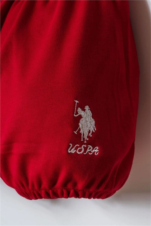 U.S. Polo Assn. Kız Bebek Tişört Şort Takım Beyaz USB2971