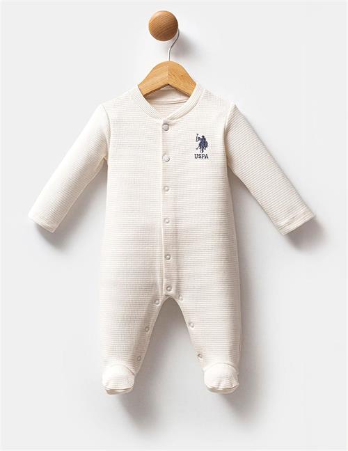 U.S. Polo Assn. Erkek Bebek 10lu Hastane Çıkış Seti Ekru USB2602