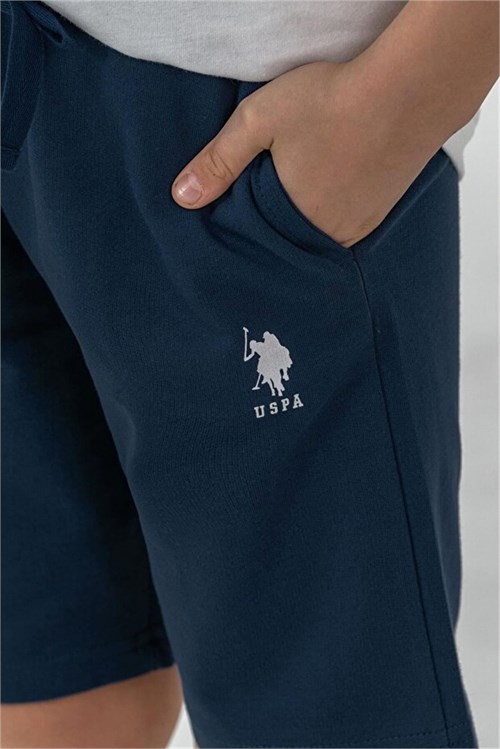 U.S. Polo Assn. Erkek Çocuk Bermuda Takım Beyaz USB2431-4