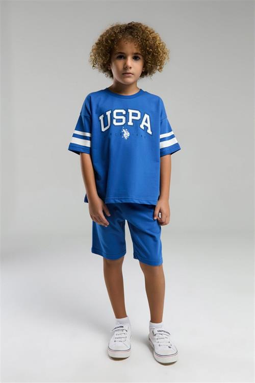 U.S. Polo Assn. Erkek Çocuk Bermuda Tişört Şort Takım Cobalt US2022-4