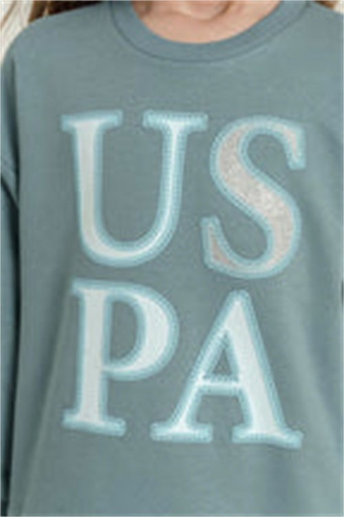 U.S. Polo Assn. Kız Çocuk Baskılı Eşofman Takımı Yeşil US2712-G