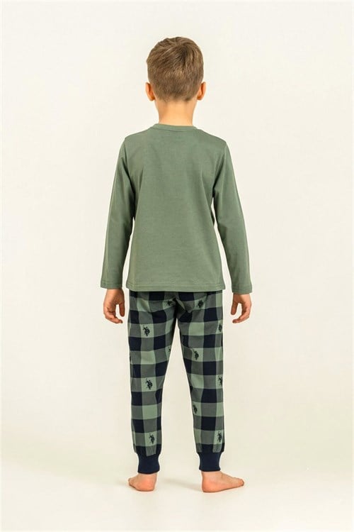 U.S. Polo Assn. Erkek Çocuk Pijama Takımı Yeşil US2647-4