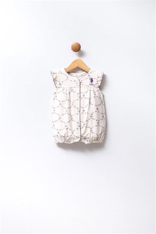 U.S. Polo Assn. Kız Bebek Tulum Beyaz USB2376