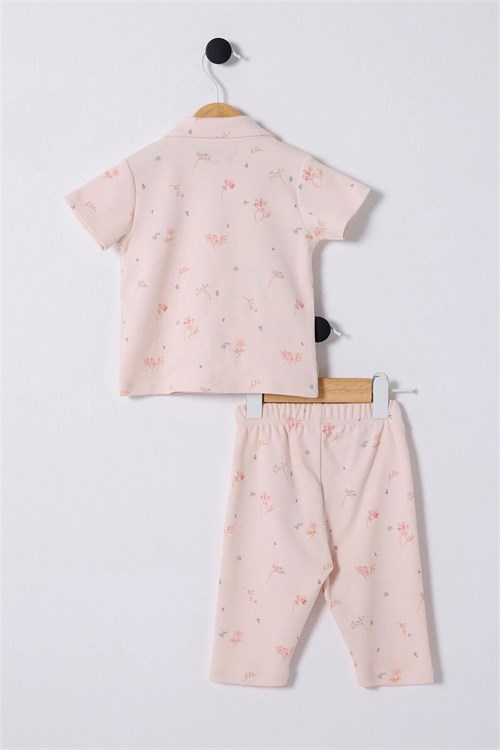U.S.Polo Assn. Kız Bebek Pijama Takımı Toz Pembe USB2354