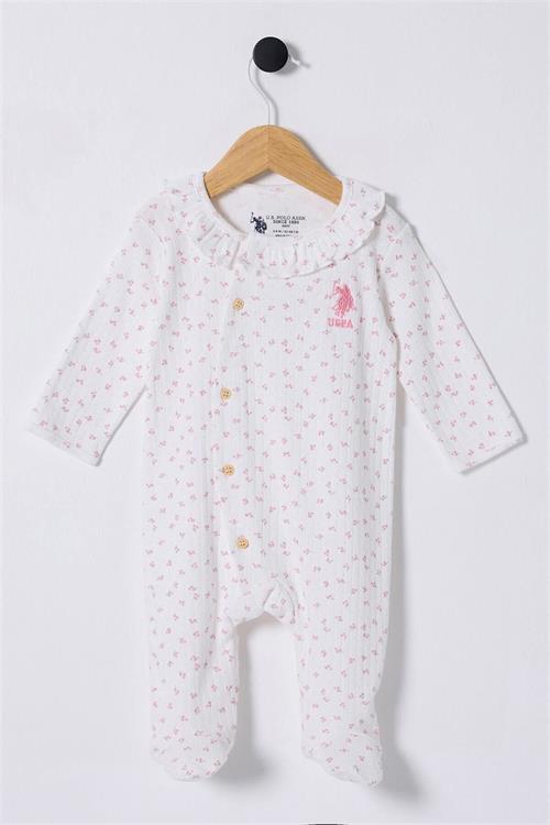 U.S.Polo Assn. Kız Bebek Tulum Pembe USB2435