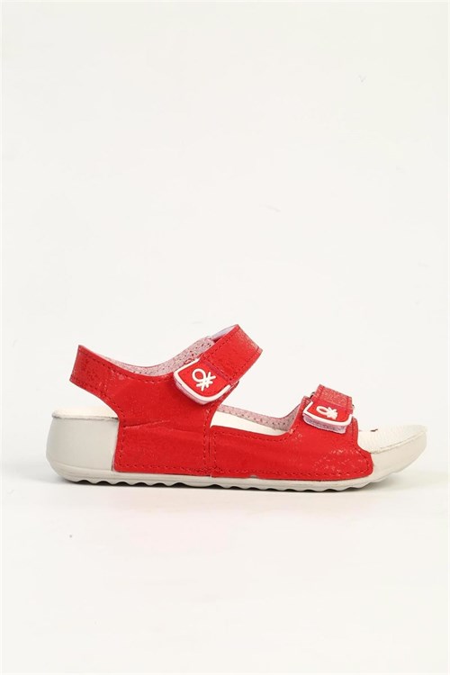 United Colors Of Benetton Çocuk Sandalet Kırmızı BN-1419