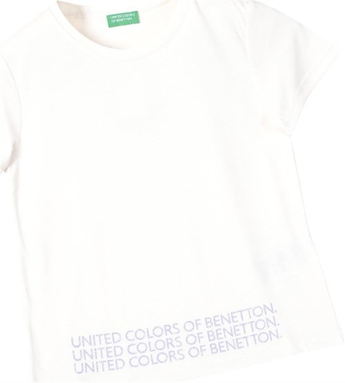 United Colors Of Benetton Kız Çocuk Tişört Beyaz G21286