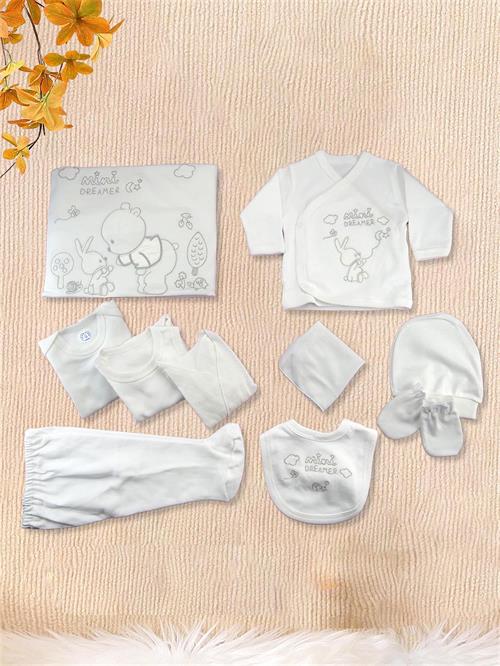 Zıpır Kız Bebek Rüyacı Bebek 10lu Hastane Çıkış Seti Ekru 508