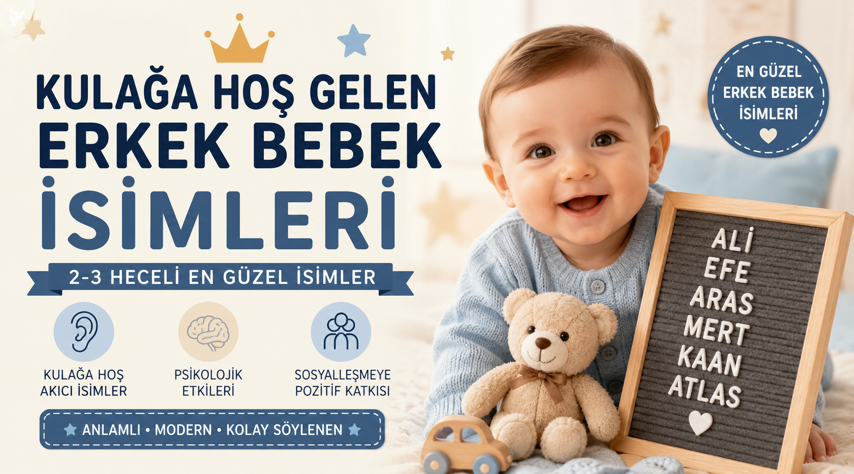 Kulağa Hoş Gelen Erkek Bebek İsimleri