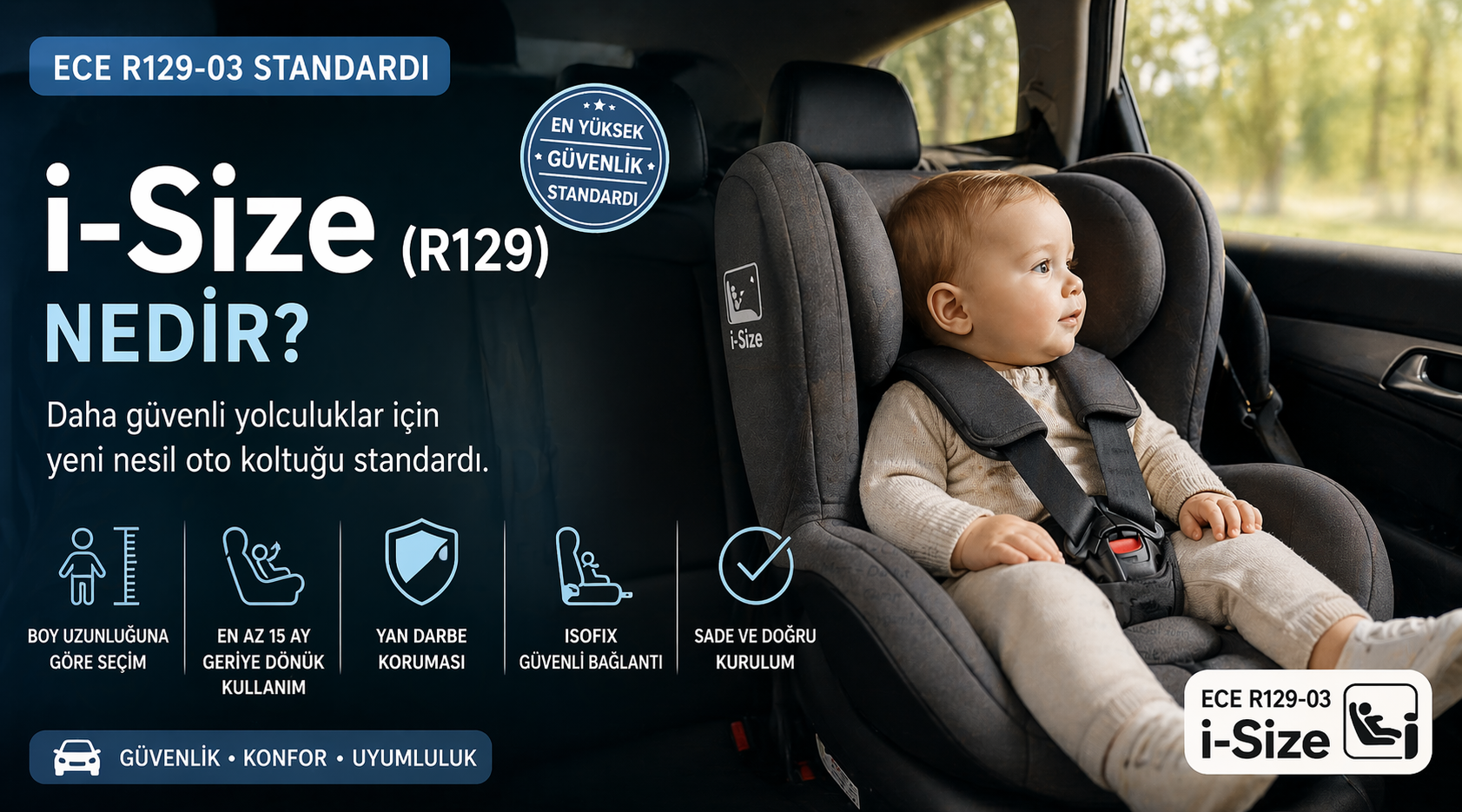 I-size nedir? daha güvenli yolculuklar i̇çin yeni nesil oto koltuğu standartı