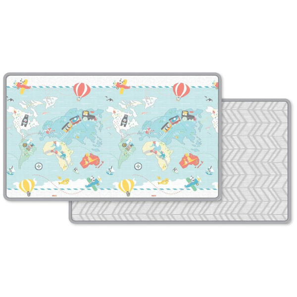 Skip Hop Harita Desenli Çift Taraflı Oyun Halısı