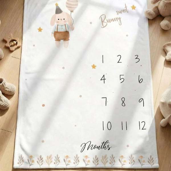 Kanz Bebek Bunny Sweet Fotoğraf Çekim Örtüsü 100*150