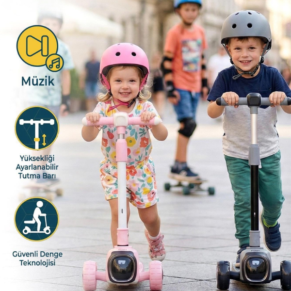 Prego Flow Müzikli ve Işıklı Çocuk Scooter