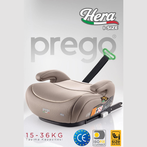 Prego Hera İ-Size İsofixli Yükseltici Oto Koltuğu Bej