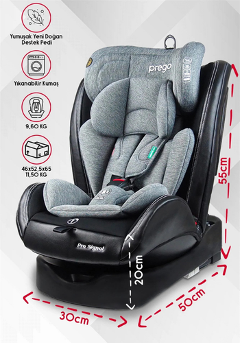 Isofix bağlantılı güvenli çocuk oto koltuğu modeli