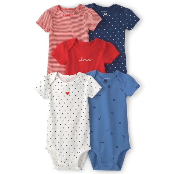 Carter's Kız Bebek Layette 5'li Zıbın Set Renkli