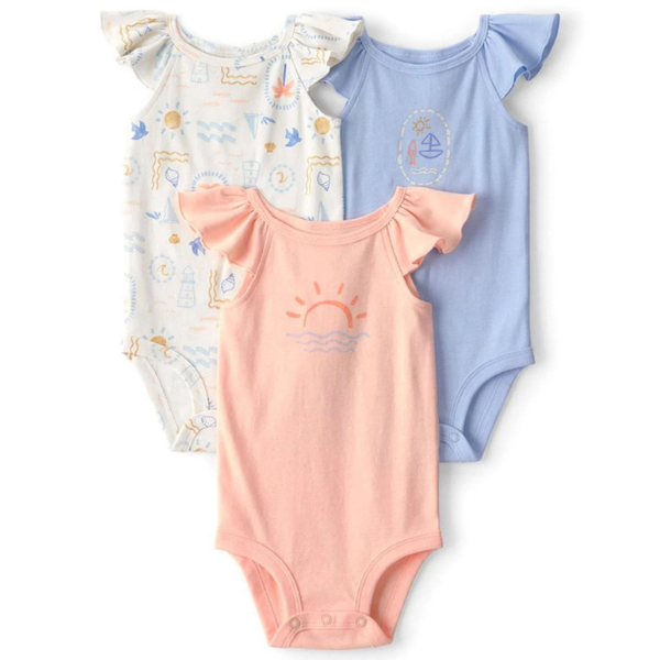 Carter's Kız Bebek Layette 3'lü Zıbın Set Çok Renkli