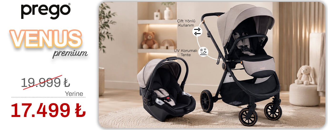 Prego Venüs bebek arabası yanında 