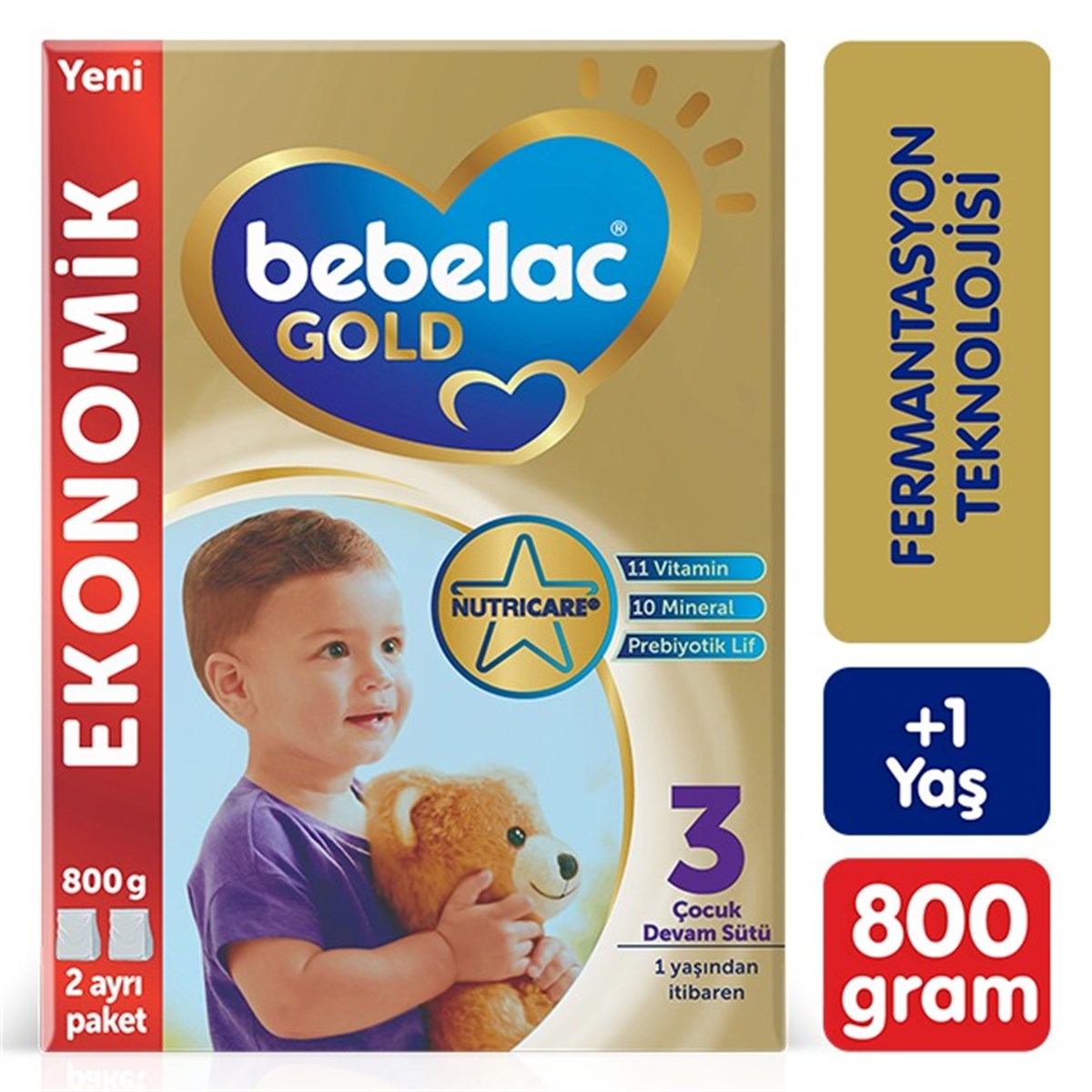 Bebelac Gold 3 Çocuk Devam Sütü 800g 1 Yaş+ - Minimoda