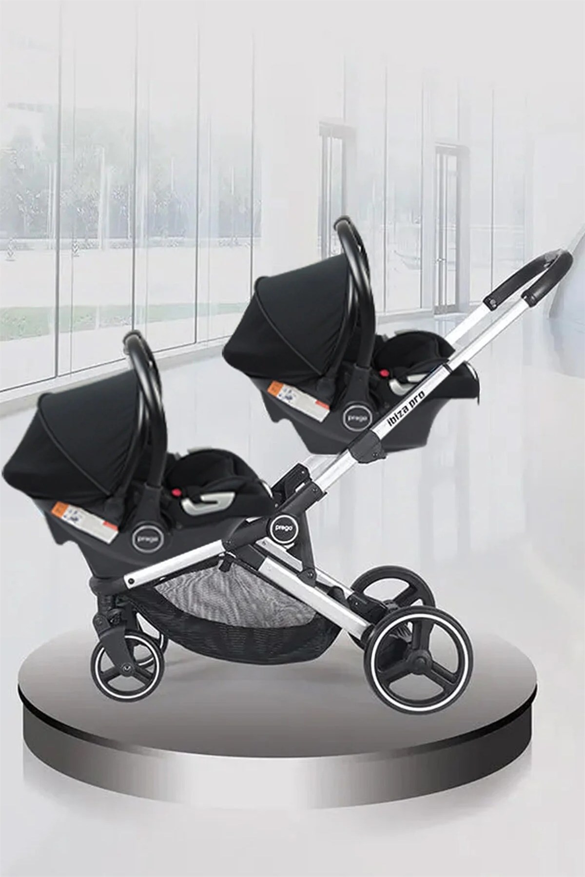 Prego 2071 İbiza Pro Travel Sistem İkiz Bebek Arabası - Minimoda
