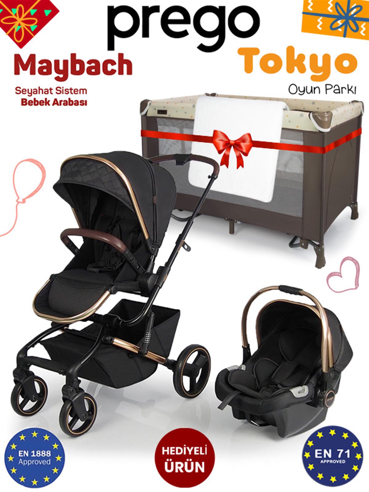 Prego Maybach Travel Sistem Bebek Arabası Siyah 2064 - Minimoda