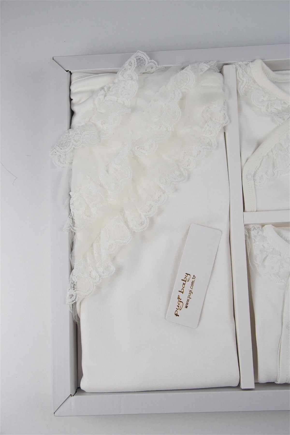 Pugi Baby Kız Bebek 10'lu Hastane Çıkış Seti Krem 3550 - Minimoda