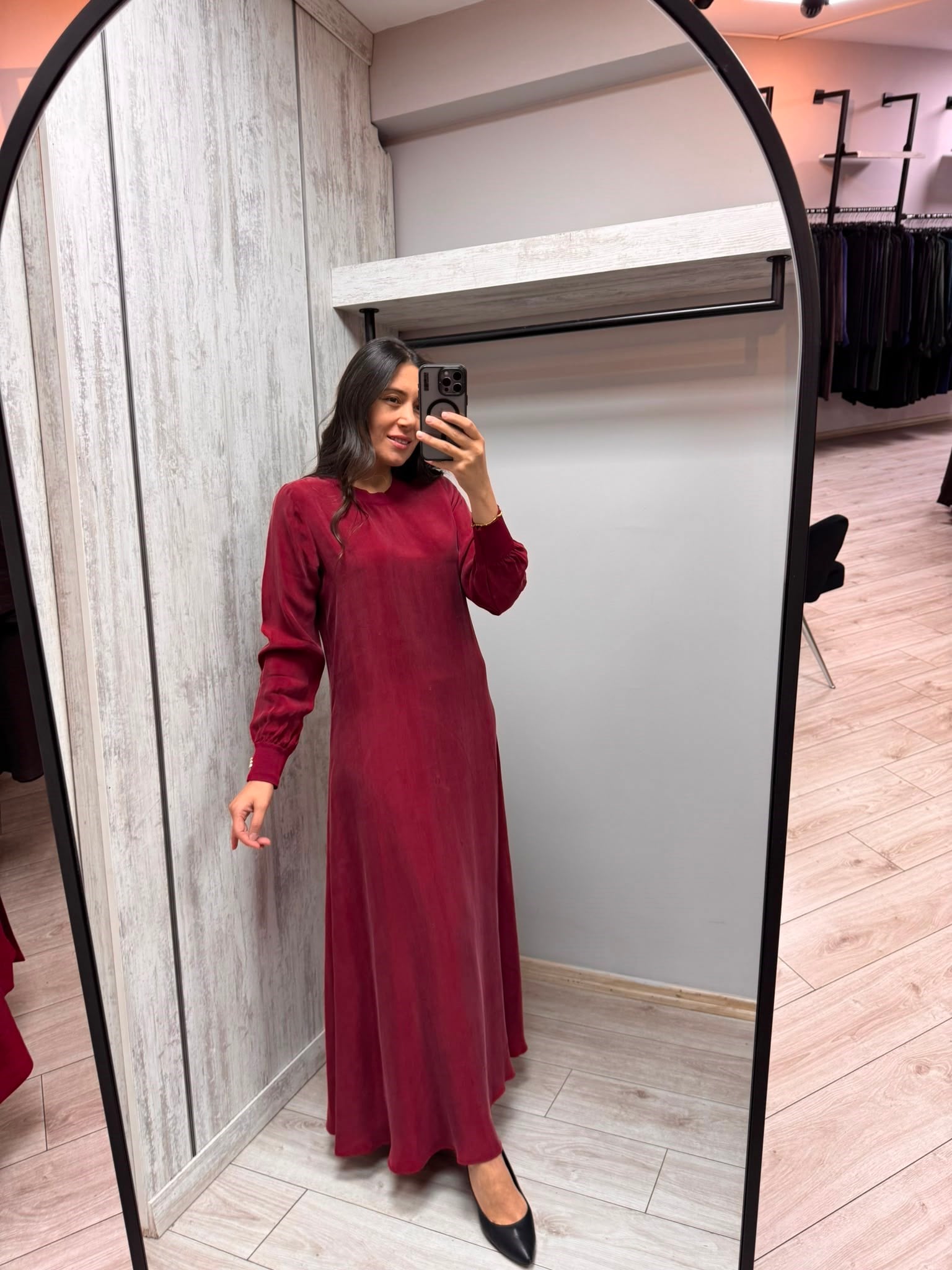 MİSSDALİDA 2264304 CHERRY İPEK ELBİSE