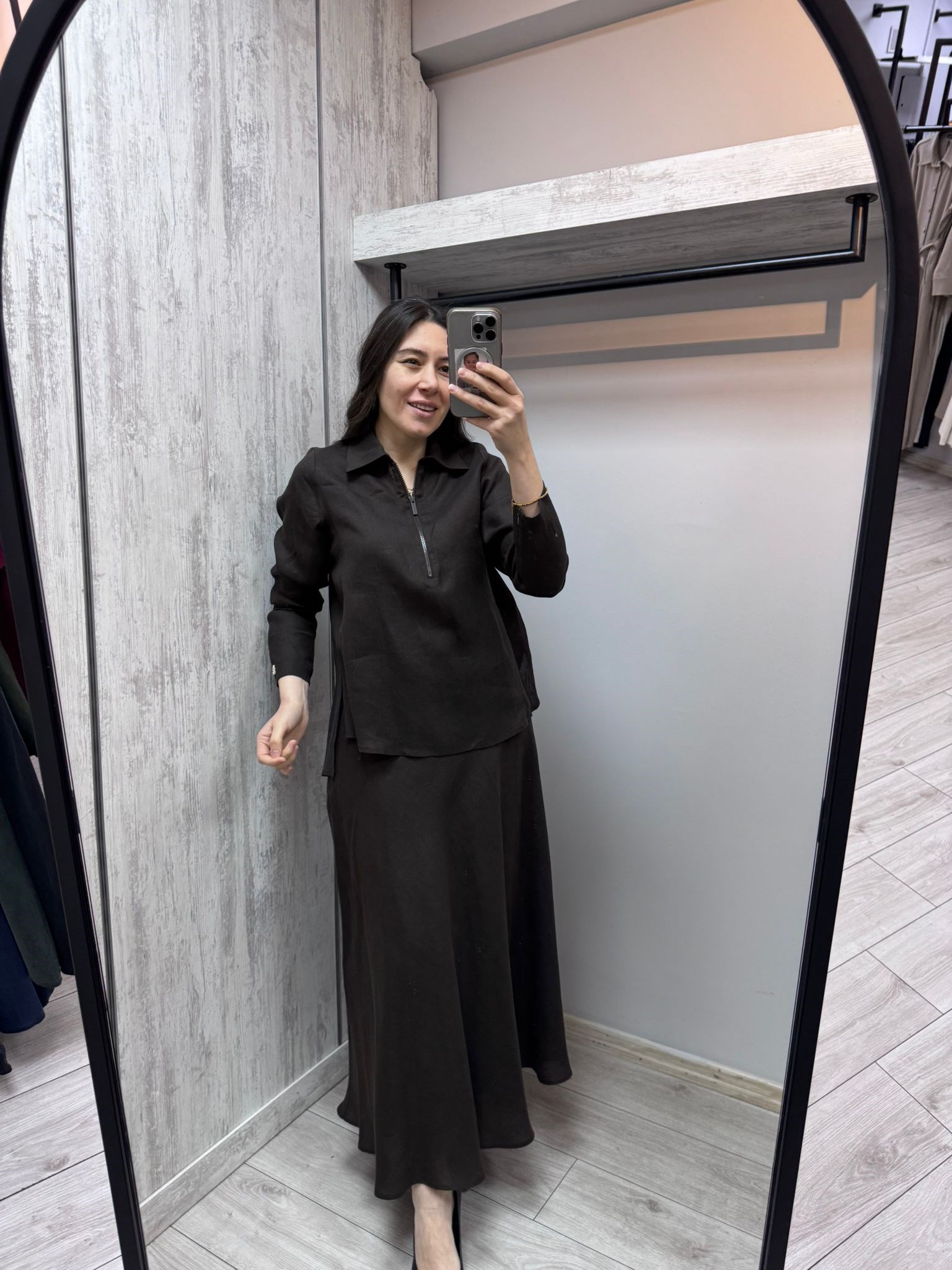 MİSSDALİDA 2266255 CACAO KETEN BLUZ
