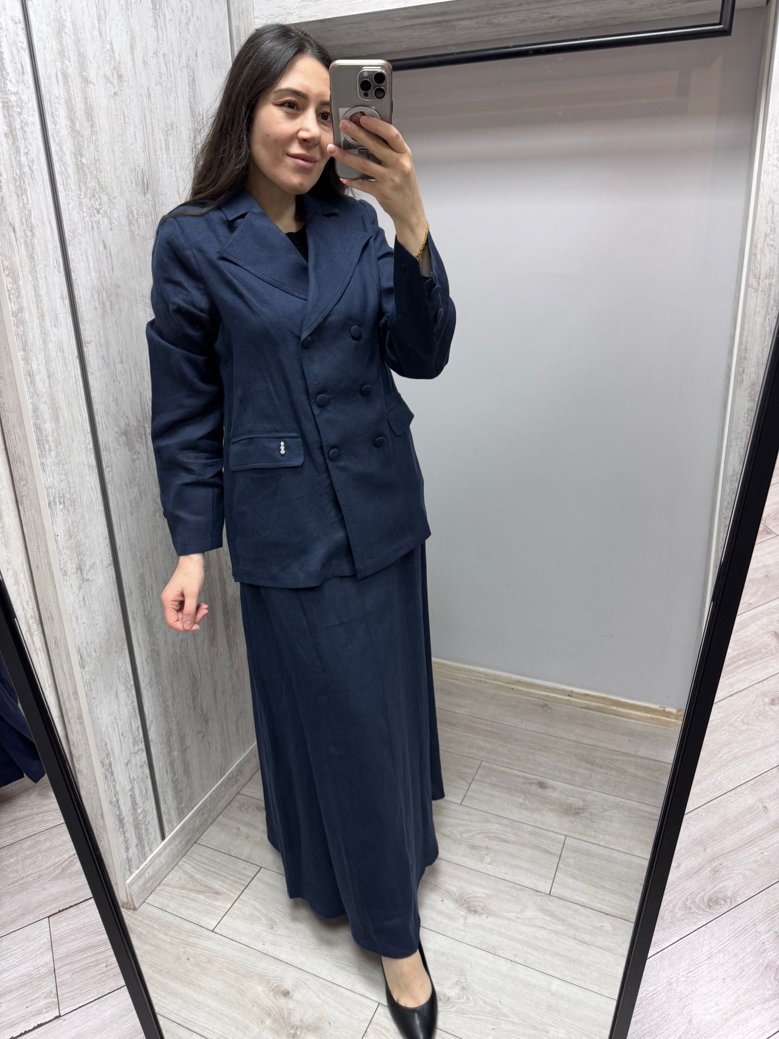 MİSSDALİDA 2268257 DARK NAVY KETEN CEKET