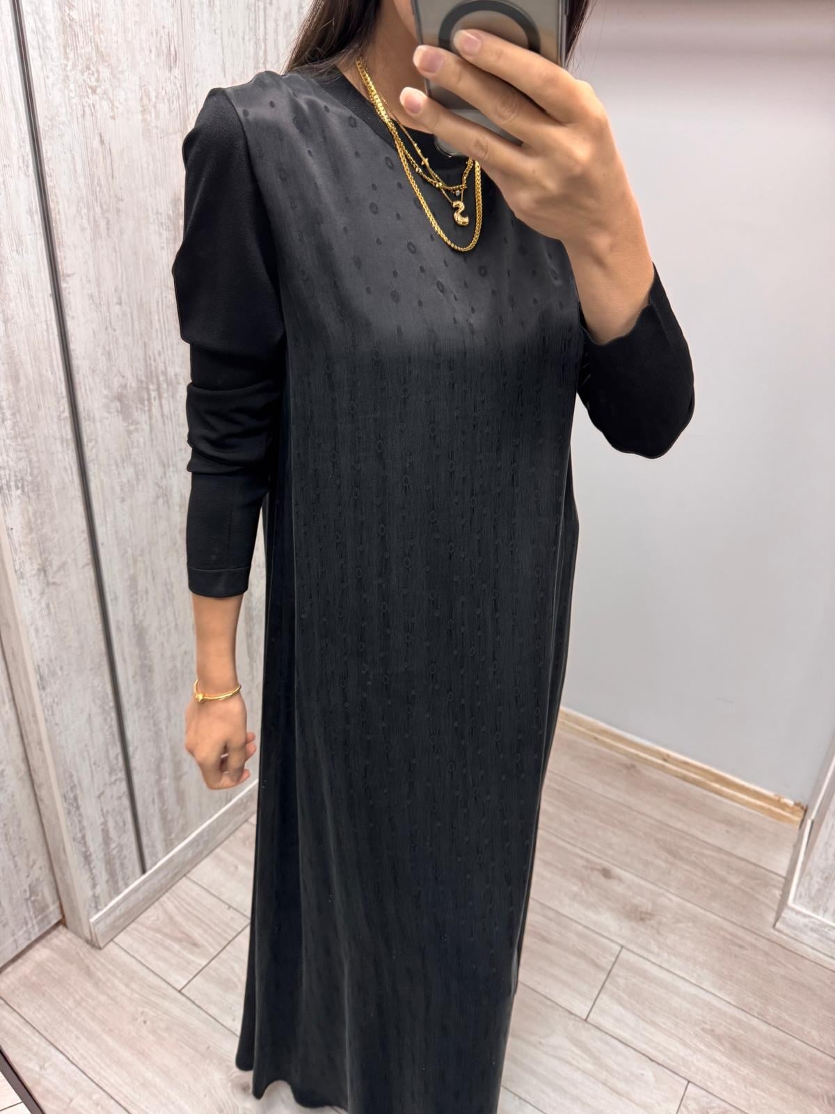 MİSSDALİDA 3264401 BLACK İPEK ELBİSE