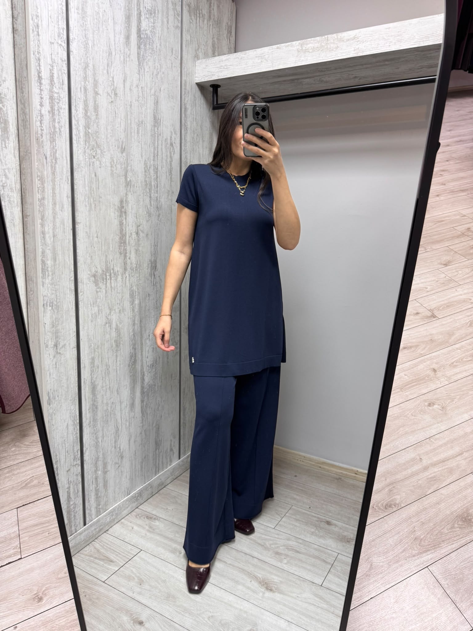 MİSSDALİDA 3266000 NAVY KISA KOL MERSERİZE TUNİK