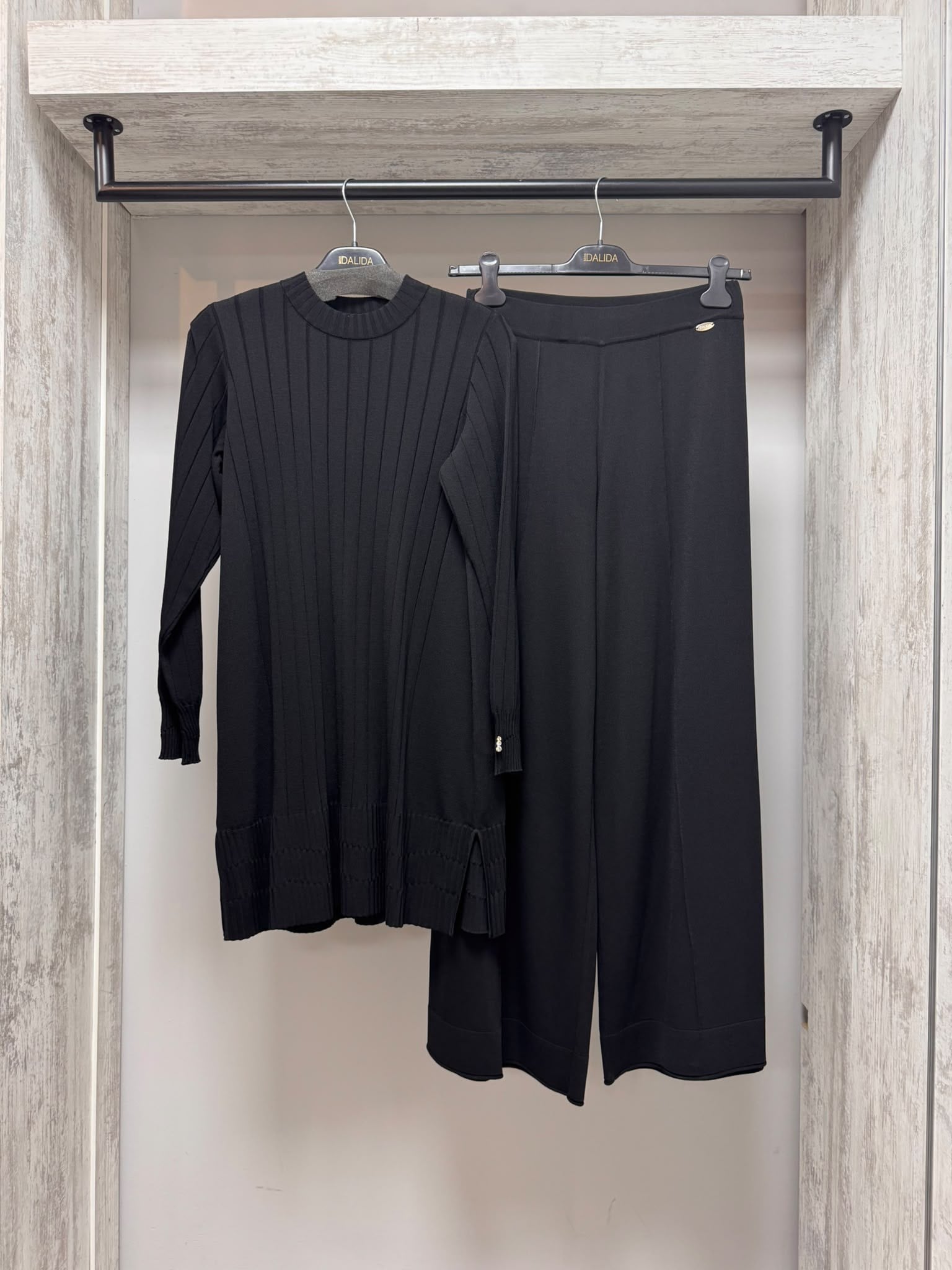 MİSSDALİDA 3266014 BLACK MERSERİZE TUNİK