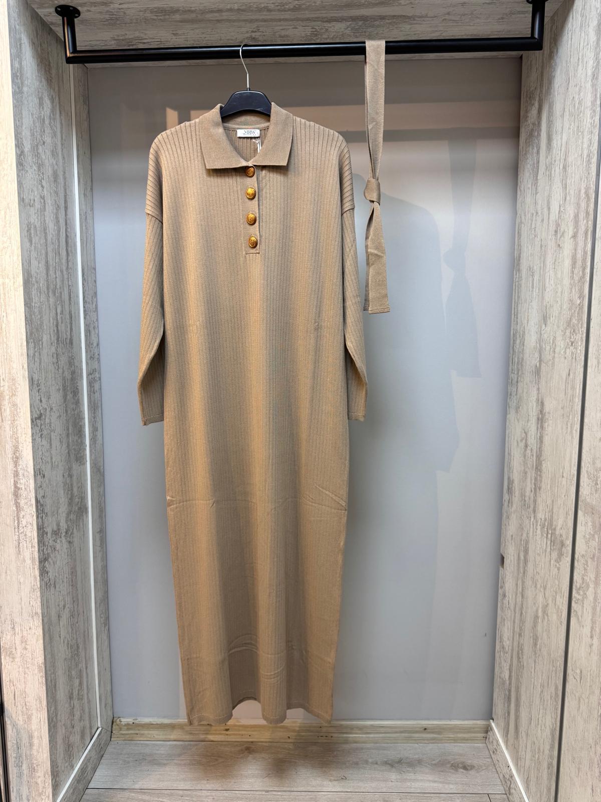 Merwish 1121 Vizon Triko Elbise