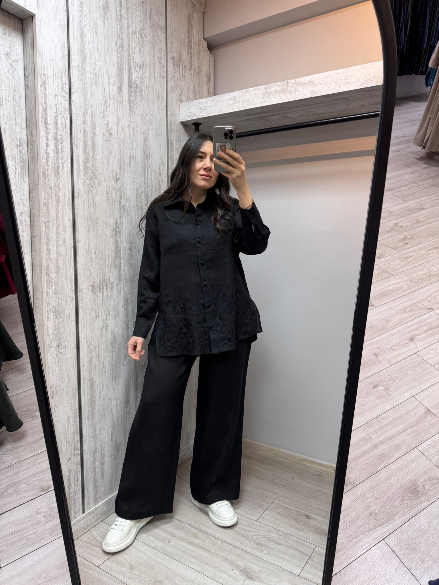 MİSSDALİDA 2267251 BLACK KETEN PANTOLON
