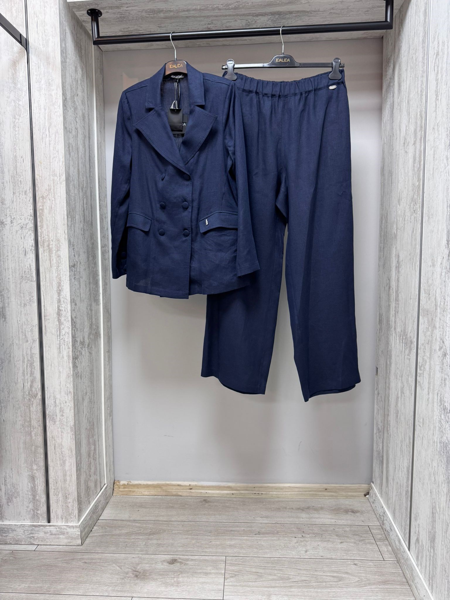 MİSSDALİDA 2267251 DARK NAVY KETEN PANTOLON