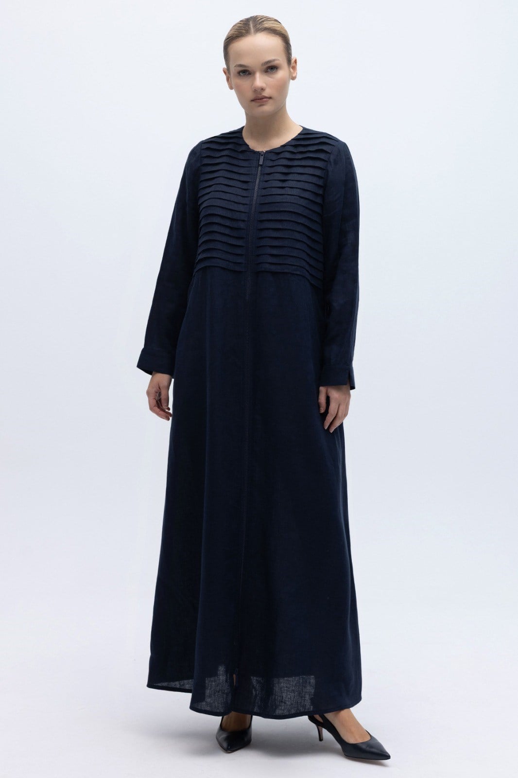 MİSSDALİDA 2268276DARK NAVY KETEN KAP
