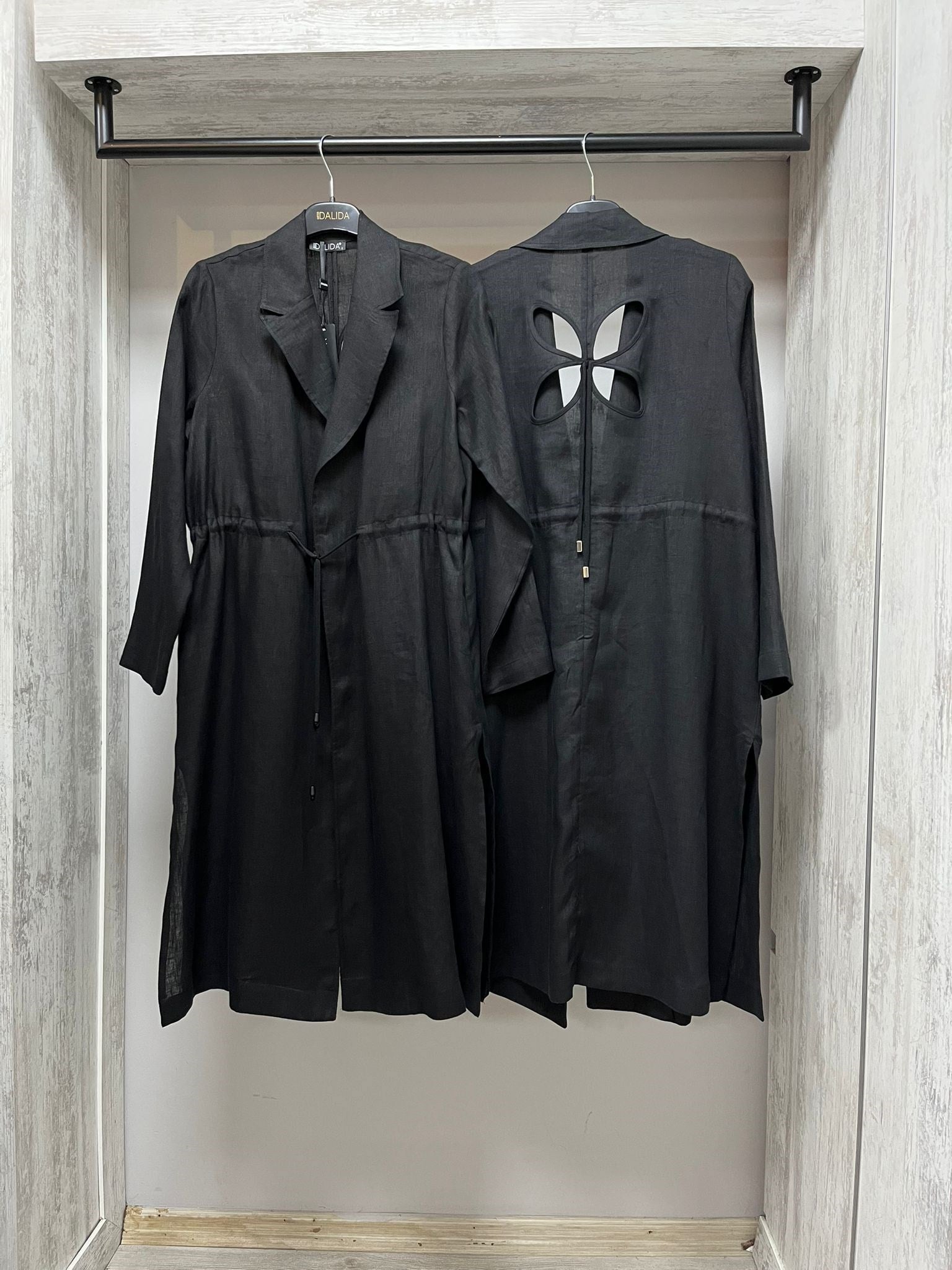 MİSSDALİDA 2268278 BLACK KETEN CEKET