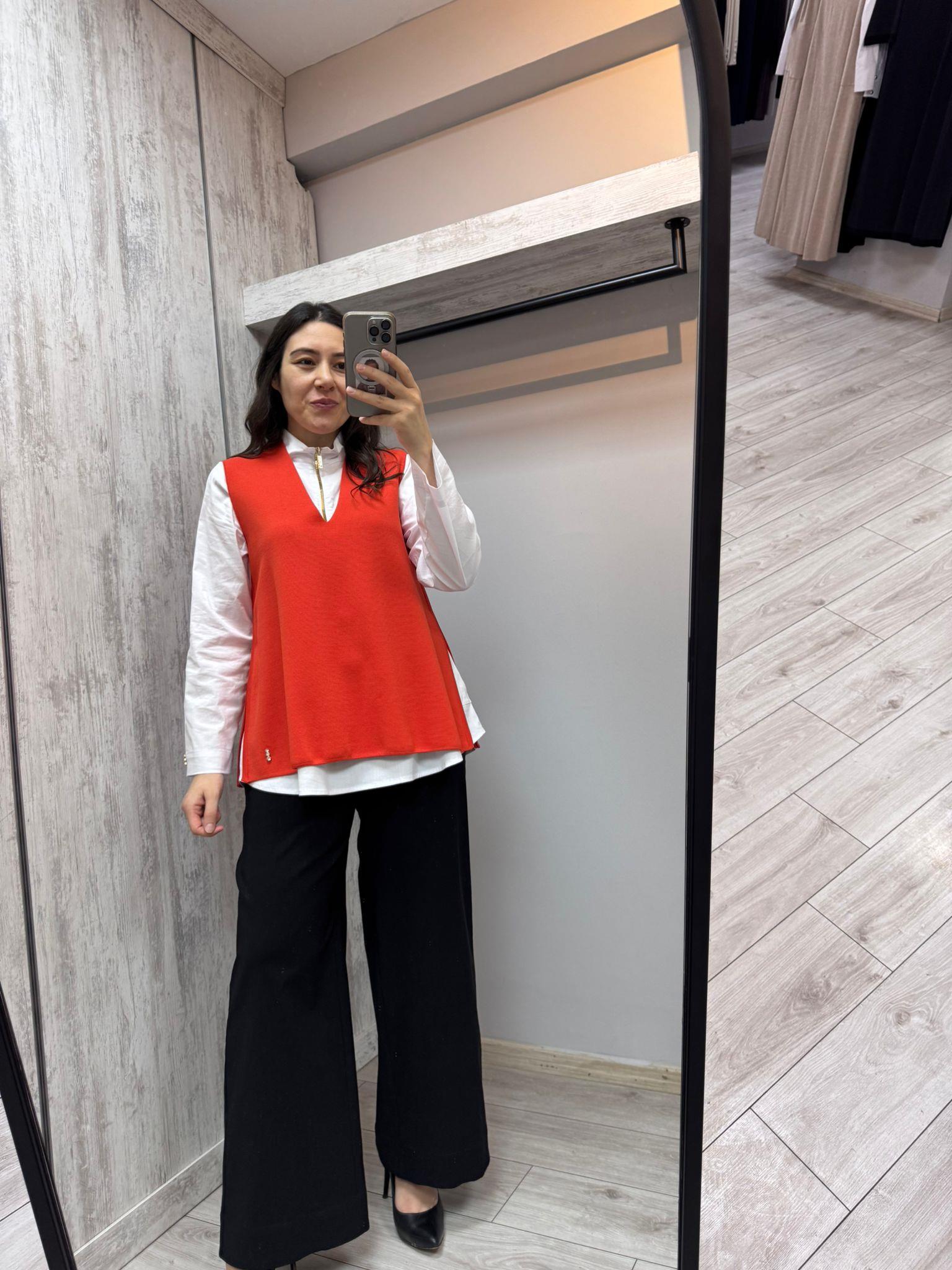 Missdalida 25PF-6017 Red Merserize Süveter