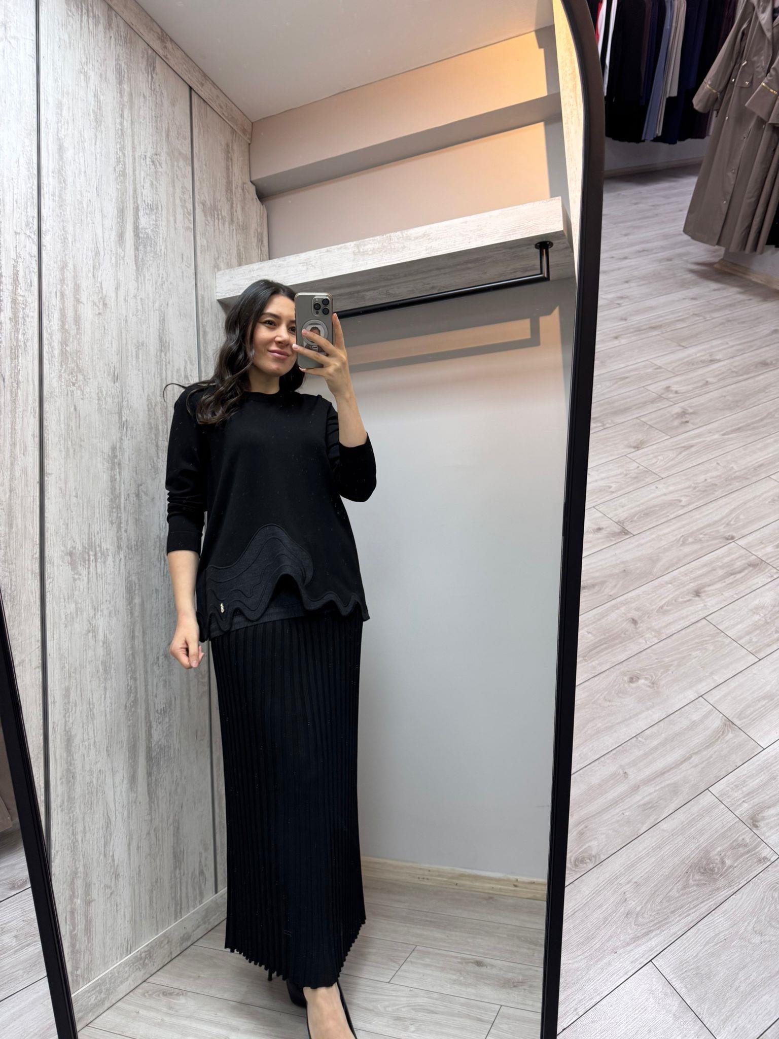 Missdalida 25PF-6020 Black Merserize Bluz