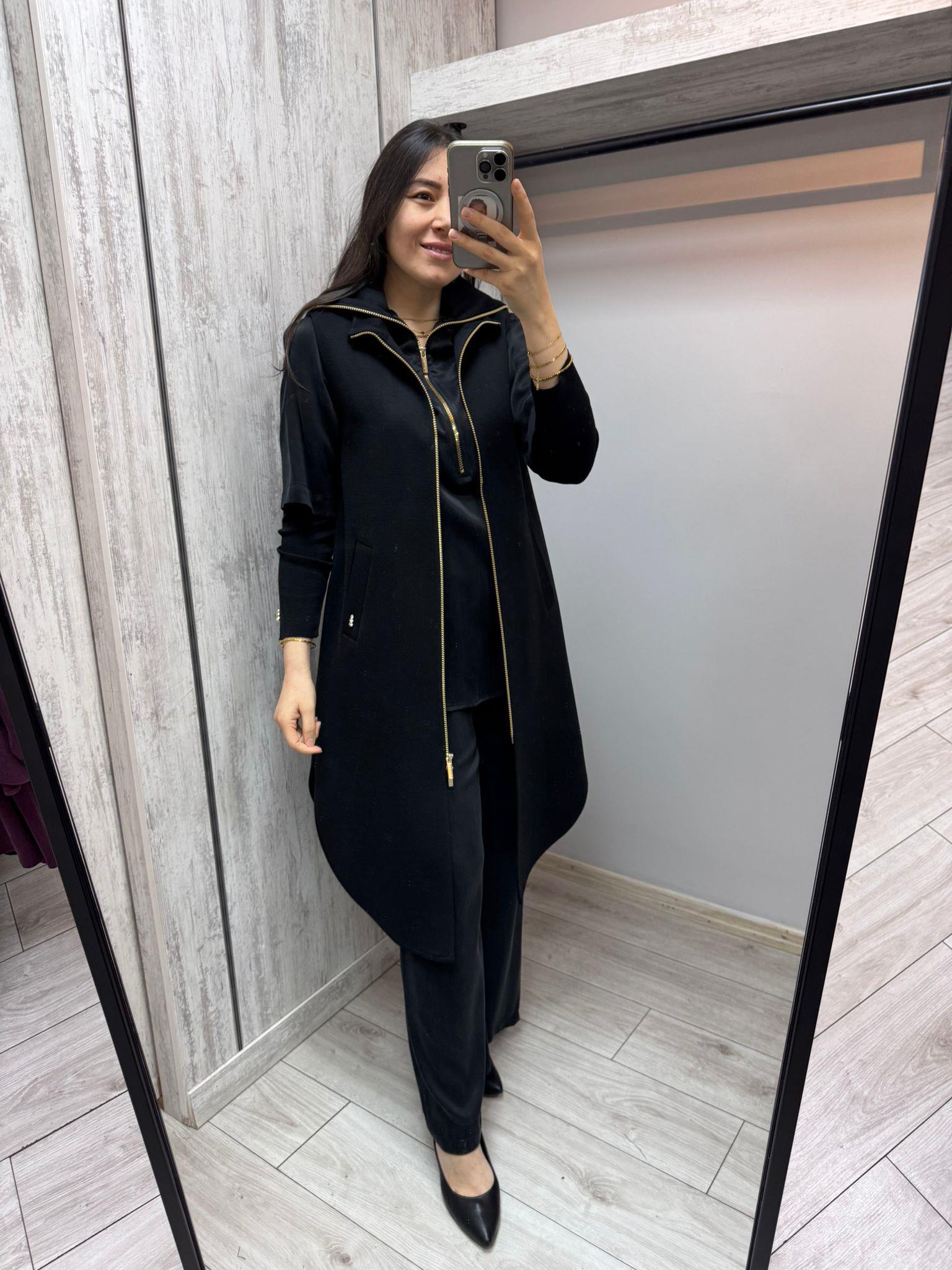 Missdalida 26K-1000 Black Astarlı Yün Yelek