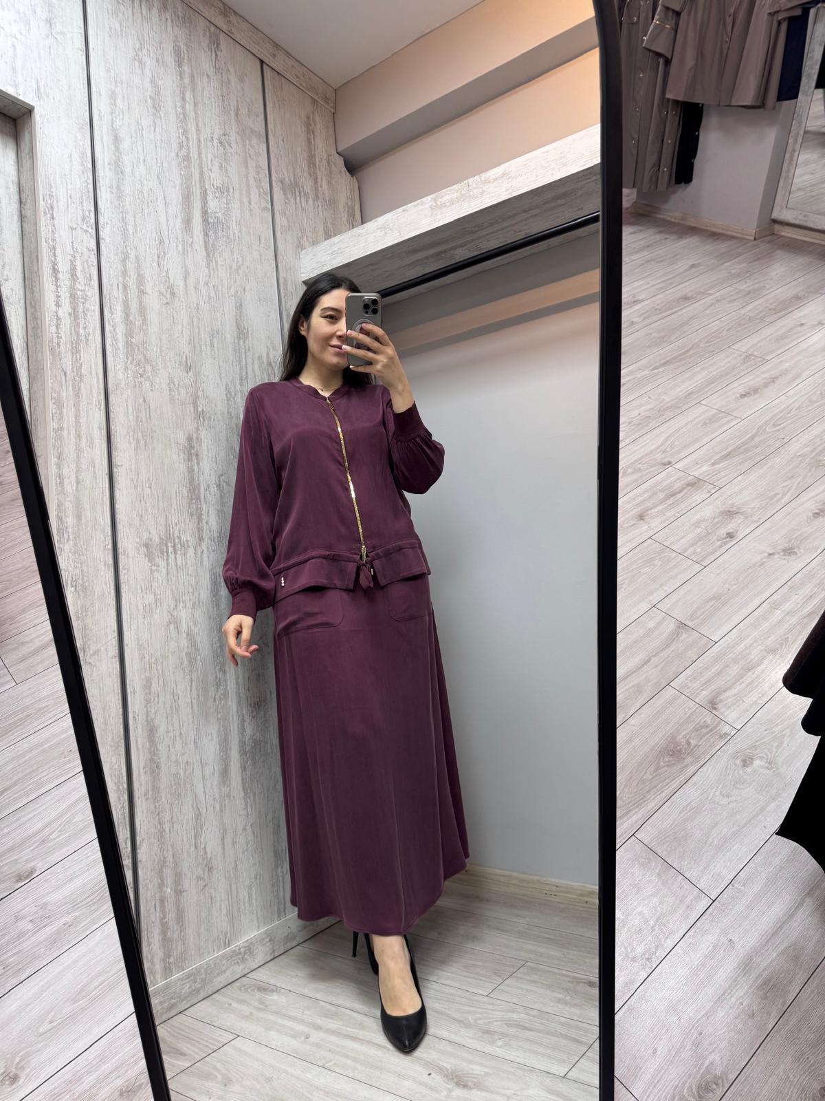 Missdalida 26K-2003 Plum İpek Etek